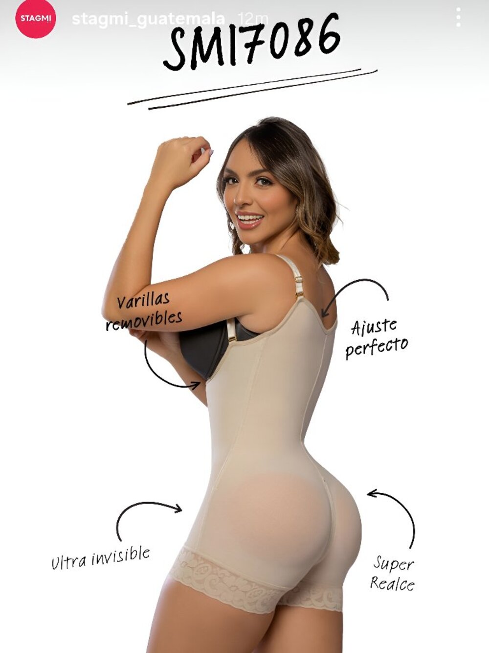 The Provocative! Invisible Faja Best Shaper Stagmi Butt-Enhancer SMI7086 Size S!